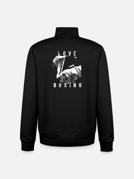 Amour boxe t-shirt - Sweat zippé unisexe en coton bio Stanley/Stella - noir