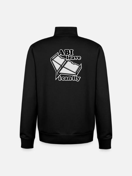 abitur flugzeug schulabschluss - Unisex Organic Zip Sweatshirt von Stanley/Stella - Schwarz