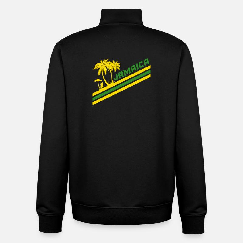 Jamaika Palmen / Geschenk Karibik - Unisex Organic Zip Sweatshirt von Stanley/Stella - Schwarz