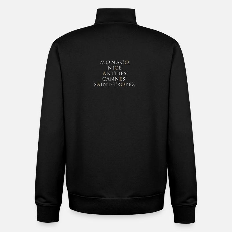 monaco - Unisex Organic Zip Sweatshirt by Stanley/Stella - black