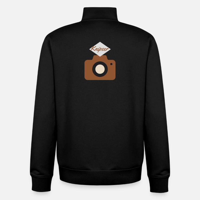 Snapper Camera Emblem - Unisex Organic Zip Sweatshirt by Stanley/Stella - black
