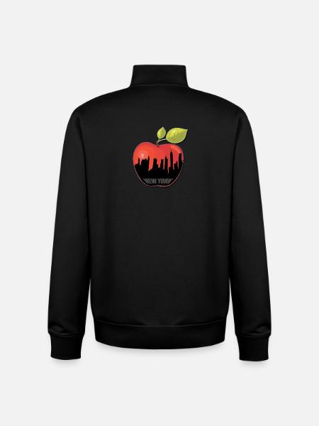 BIG APPLE - Sweat zippé unisexe en coton bio Stanley/Stella - noir
