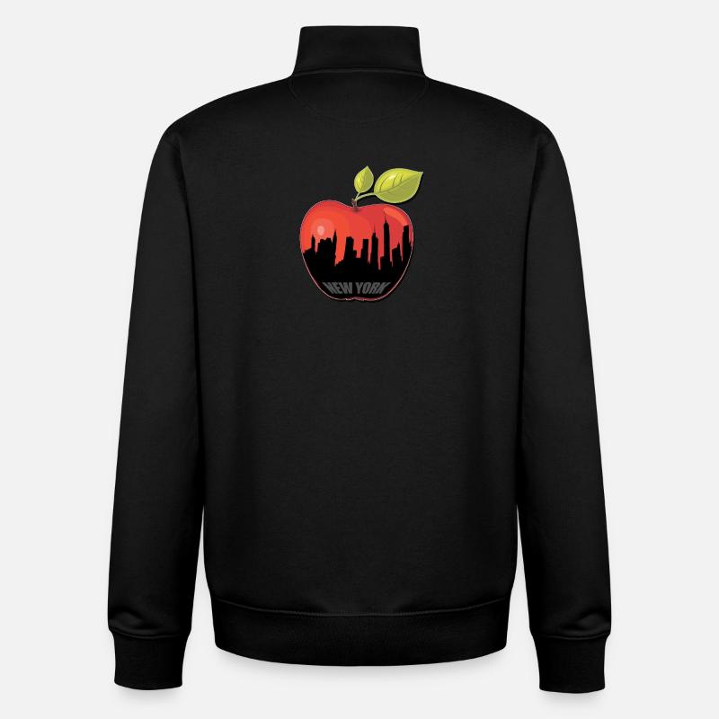 BIG APPLE - Sweat zippé unisexe en coton bio Stanley/Stella - noir