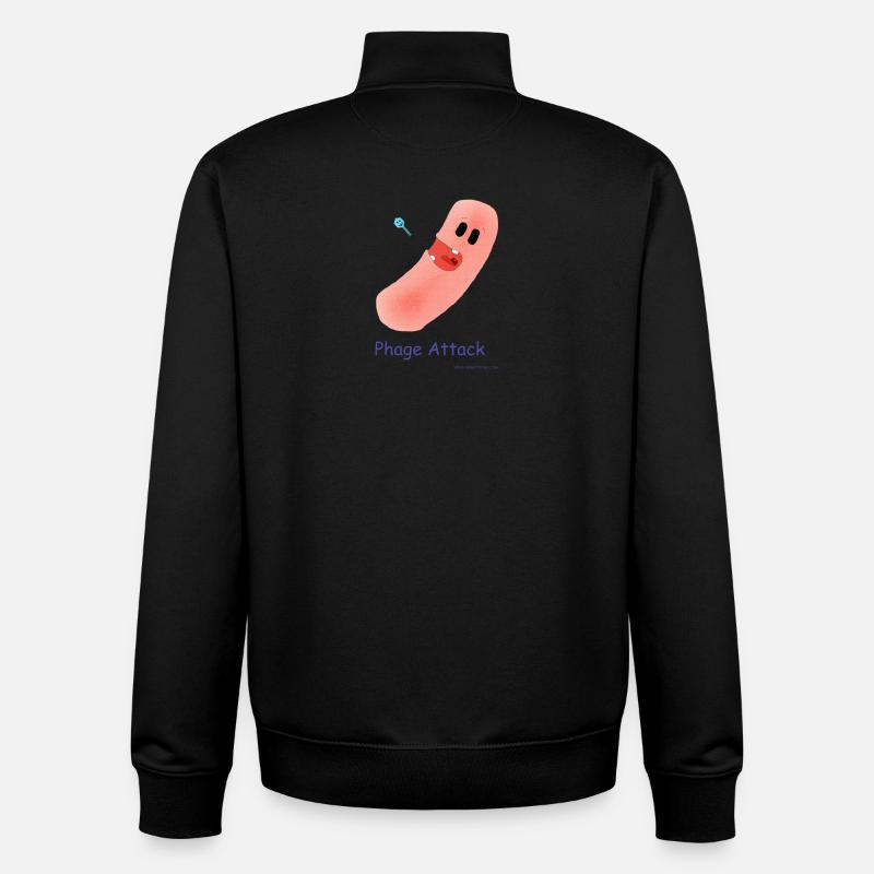 Phage Attack - Bakterium & Bakteriophage - Unisex Organic Zip Sweatshirt von Stanley/Stella - Schwarz