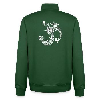 Om sign - Unisex Organic Zip Sweatshirt by Stanley/Stella - bottle green - Back - AI Model Male 185 dark (185cm)