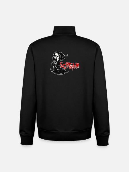Scream Halloween Gift - Unisex Organic Zip Sweatshirt by Stanley/Stella - black