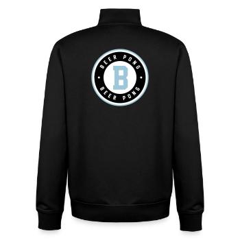 Beer Pong Badge Blau Logo - Unisex Organic Zip Sweatshirt von Stanley/Stella - Schwarz - Hinten - AI Model Male 185 light (185cm)