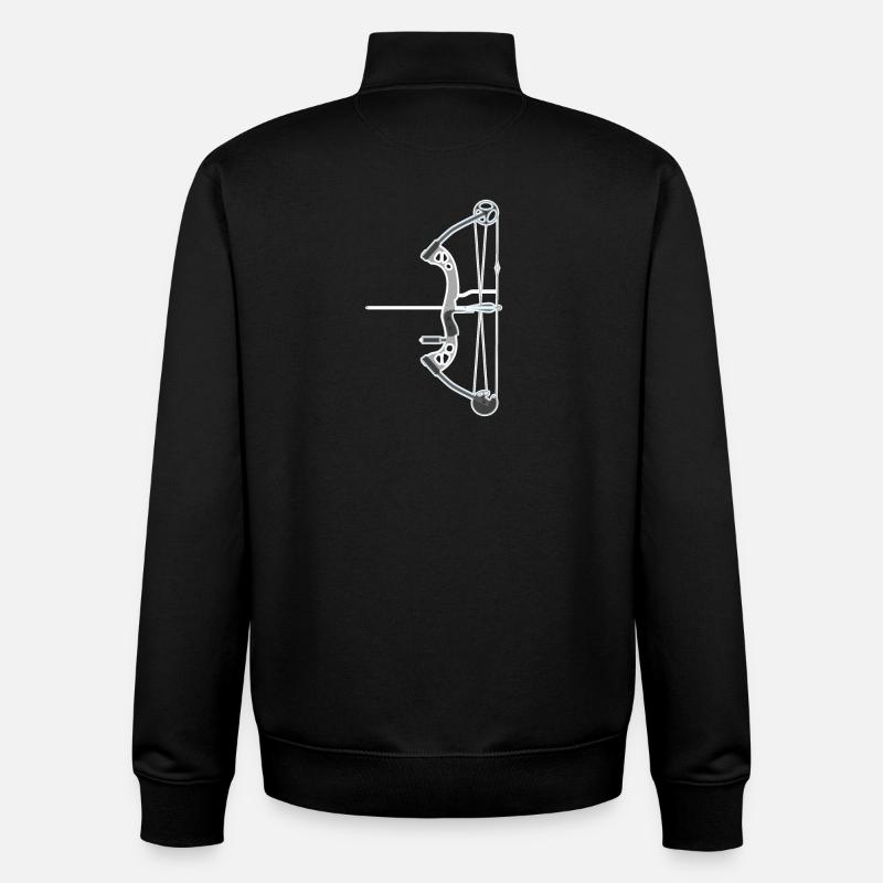 Bogenschießen Compoundbogen - Unisex Organic Zip Sweatshirt von Stanley/Stella - Schwarz