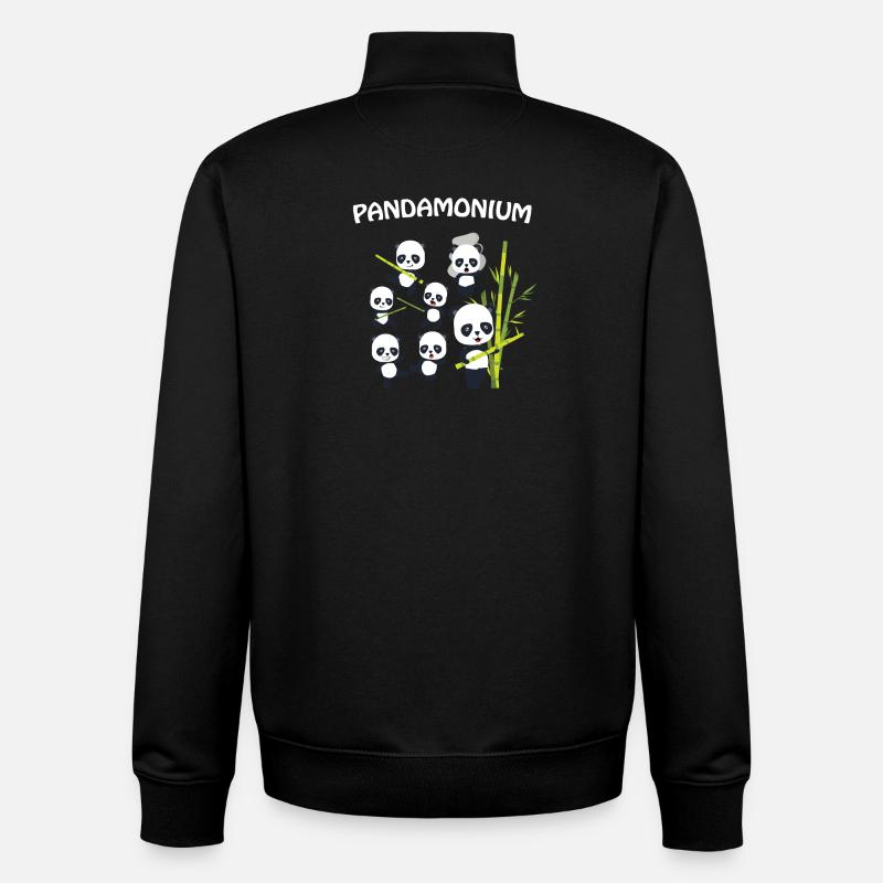 Panda - Unisex Organic Zip Sweatshirt von Stanley/Stella - Schwarz