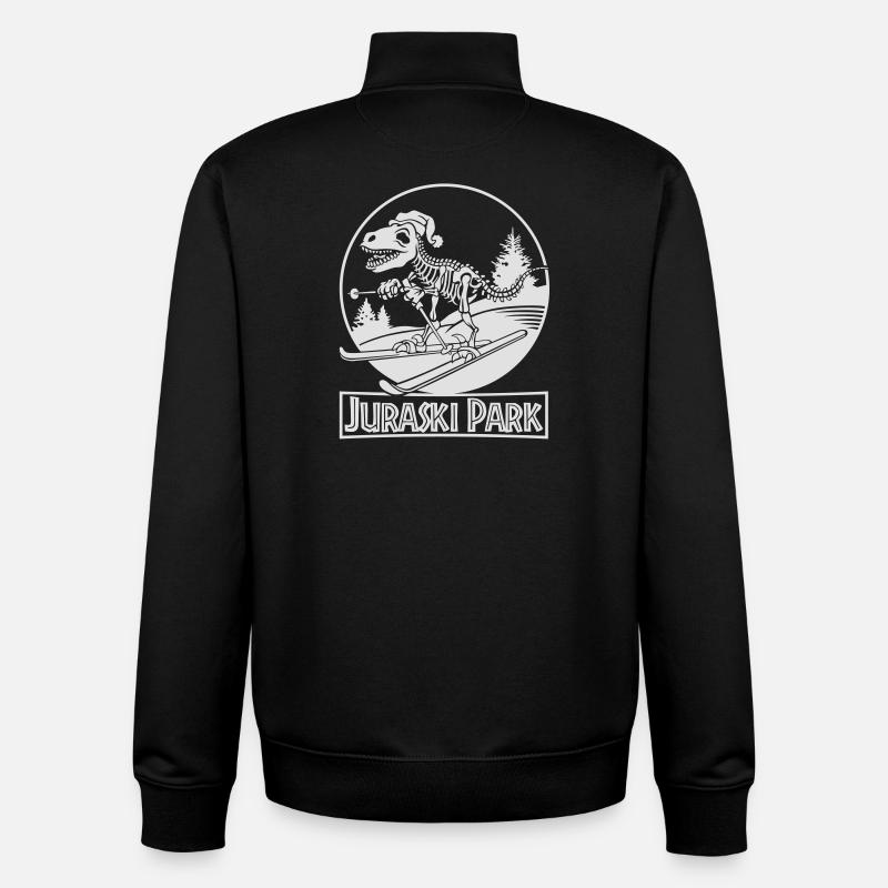 Juraski park flex - Sweat zippé unisexe en coton bio Stanley/Stella - noir