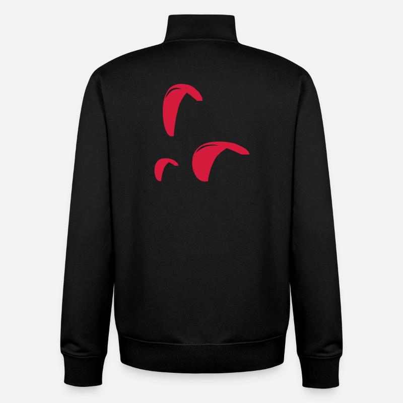 paragliding_2 - Sweat zippé unisexe en coton bio Stanley/Stella - noir