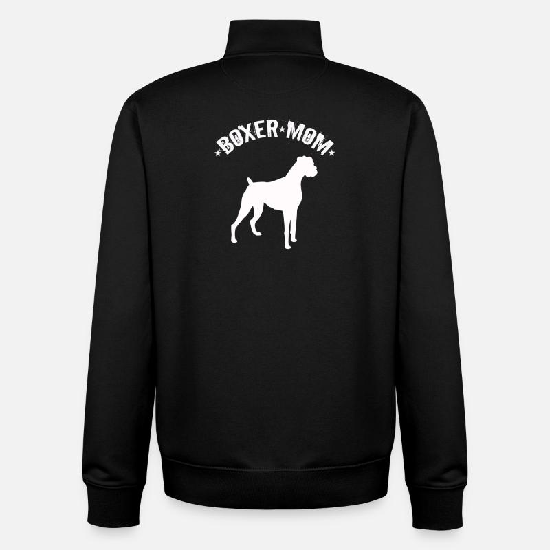 Boxer Hund Damen Boxer Mama - Unisex Organic Zip Sweatshirt von Stanley/Stella - Schwarz