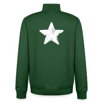 starry star splatter - Unisex Organic Zip Sweatshirt by Stanley/Stella - bottle green - Back - AI Model Male 185 dark (185cm)