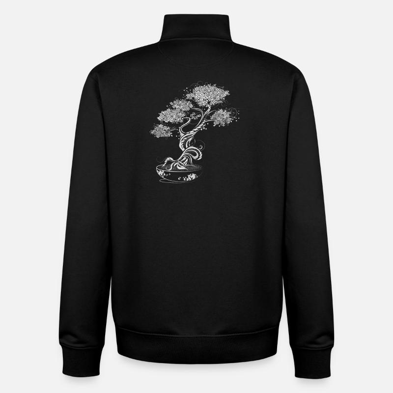 Bonsai Baum - Unisex Organic Zip Sweatshirt von Stanley/Stella - Schwarz