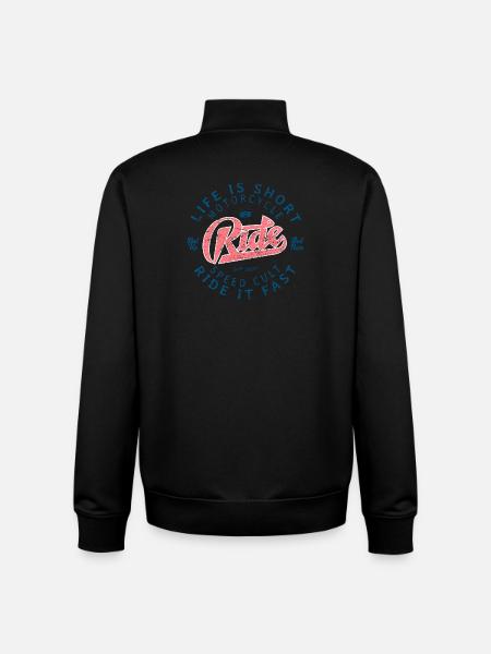 Motorcycle Speed Cult - Unisex Organic Zip Sweatshirt von Stanley/Stella - Schwarz