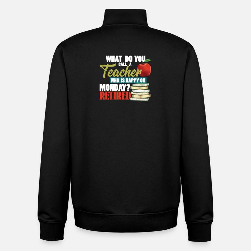 RETIRED TEACHER - Unisex Organic Zip Sweatshirt von Stanley/Stella - Schwarz
