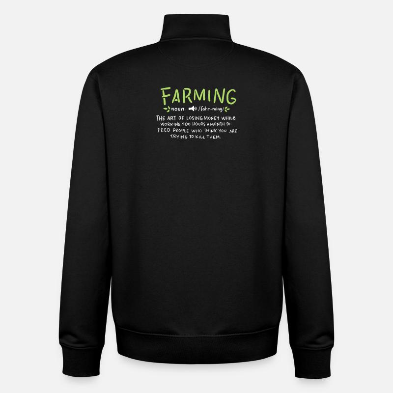 FARMING: Farming Definition - Unisex Organic Zip Sweatshirt von Stanley/Stella - Schwarz