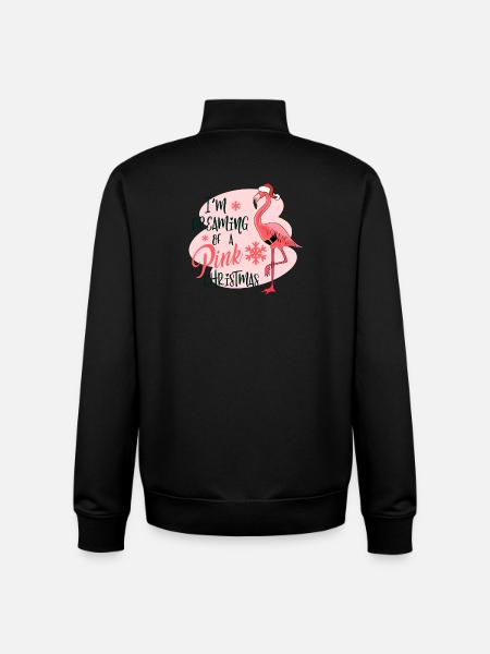 dans le rêve d'un noël rose - Sweat zippé unisexe en coton bio Stanley/Stella - noir