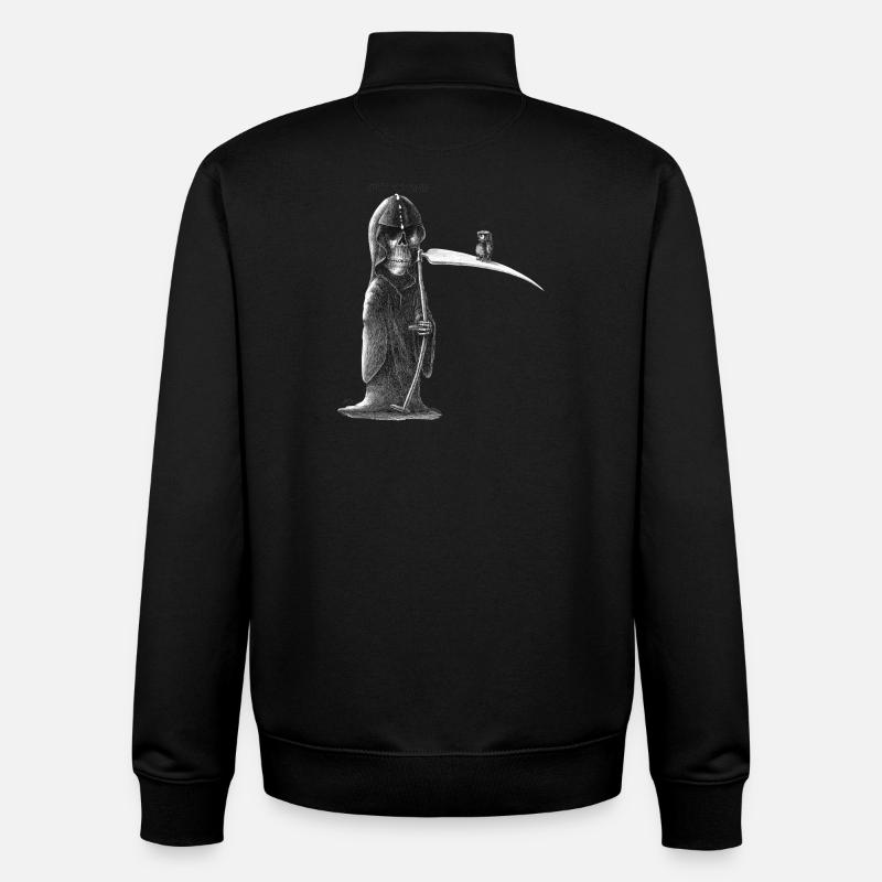 shit happens - Unisex Organic Zip Sweatshirt von Stanley/Stella - Schwarz