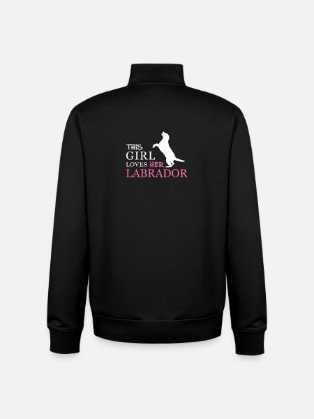 Labrador - Unisex Organic Zip Sweatshirt by Stanley/Stella - black