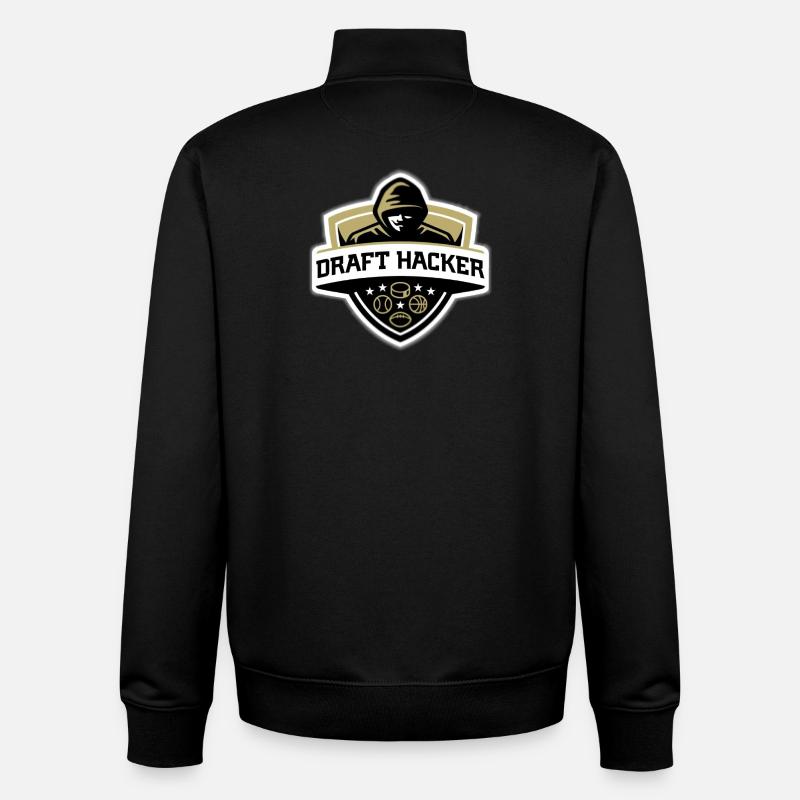 Draft Hacker - Unisex Organic Zip Sweatshirt von Stanley/Stella - Schwarz