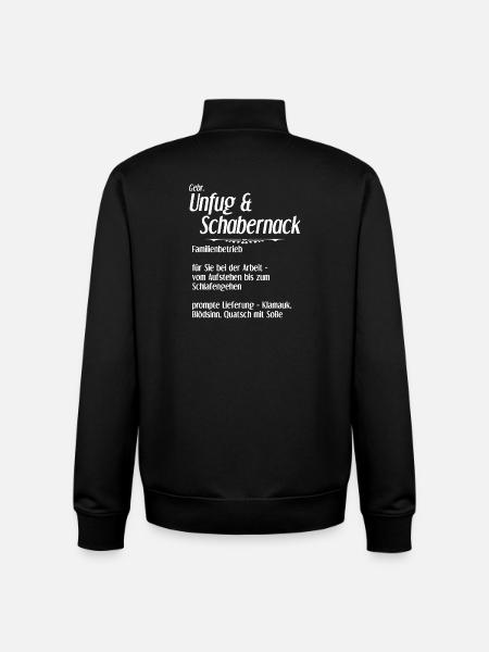 Unfug und Schabernack - Unisex Organic Zip Sweatshirt von Stanley/Stella - Schwarz