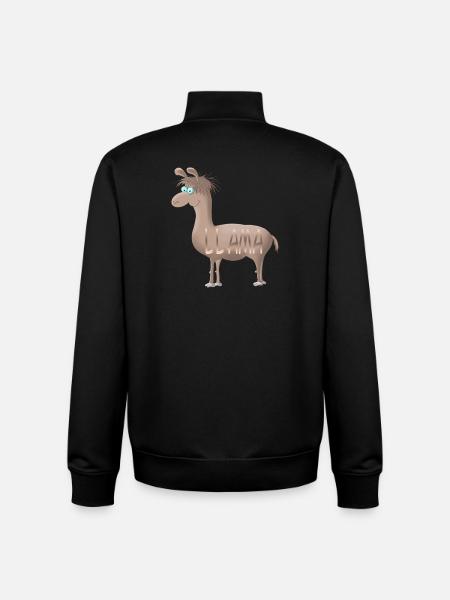 Llama - Unisex Organic Zip Sweatshirt by Stanley/Stella - black
