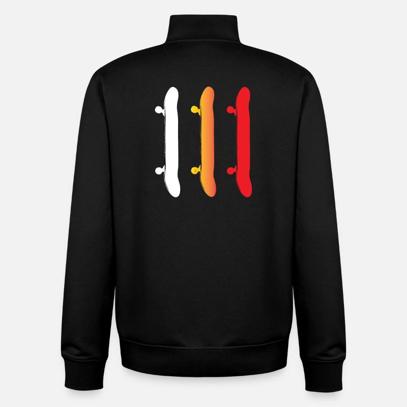 Skateboard - Skateboards - Sweat zippé unisexe en coton bio Stanley/Stella - noir