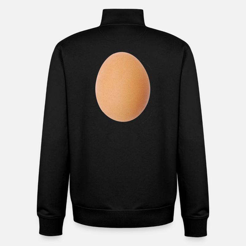 Egg Brown Pattern Nature Motif - Unisex Organic Zip Sweatshirt by Stanley/Stella - black