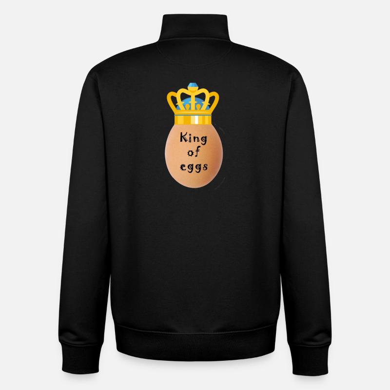 König der Eier Krone - Unisex Organic Zip Sweatshirt von Stanley/Stella - Schwarz