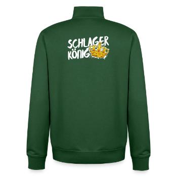 Schlager King Schlager King Krone Statement - Unisex Organic Zip Sweatshirt by Stanley/Stella - bottle green - Back - AI Model Male 185 dark (185cm)