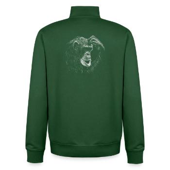 Monkey - Unisex Organic Zip Sweatshirt by Stanley/Stella - bottle green - Back - AI Model Male 185 dark (185cm)