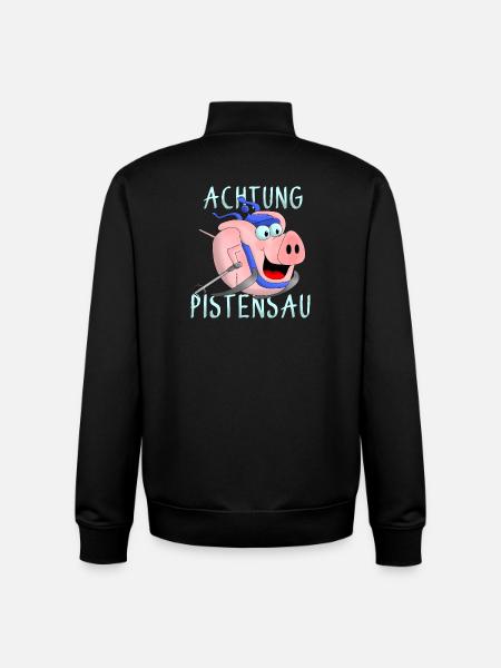 Achtung Pistensau - Unisex Organic Zip Sweatshirt von Stanley/Stella - Schwarz