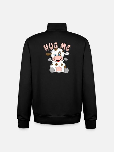 Hug me Kuh - Unisex Organic Zip Sweatshirt von Stanley/Stella - Schwarz