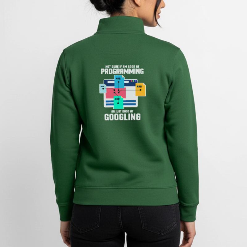 Programmer Programming IT Computer Gift Unisex Organic Zip Sweatshirt by Stanley/Stella