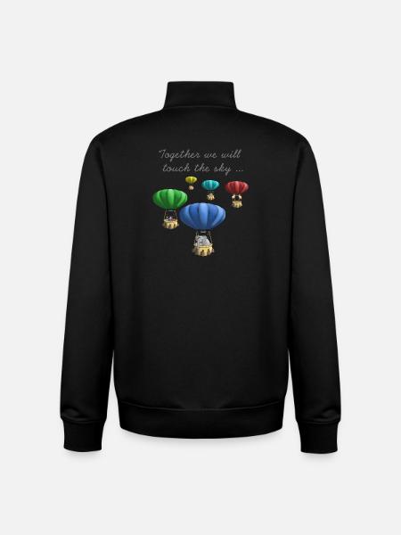 Bunte Heißluftballons - Unisex Organic Zip Sweatshirt von Stanley/Stella - Schwarz