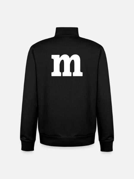 Funny Group Costume Letter M Costume Carnival - Unisex Organic Zip Sweatshirt by Stanley/Stella - black