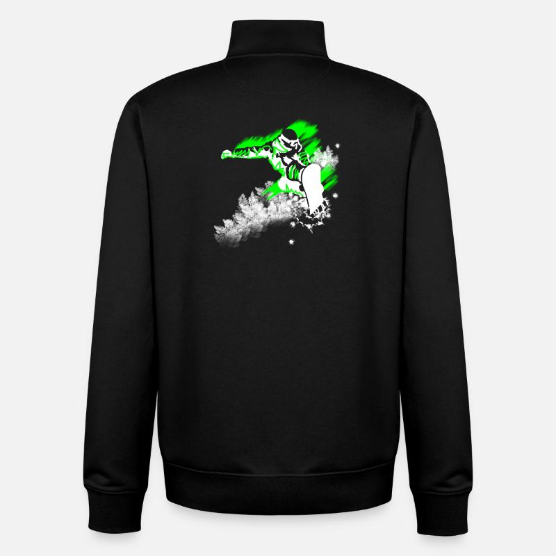 Snowboarder - Unisex Organic Zip Sweatshirt von Stanley/Stella - Schwarz