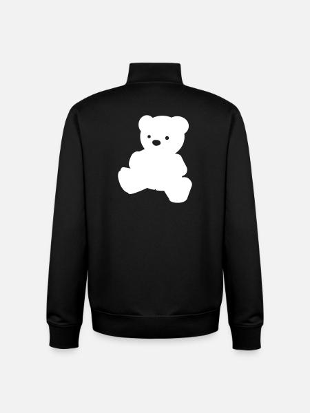 A simple teddy bear - Unisex Organic Zip Sweatshirt by Stanley/Stella - black