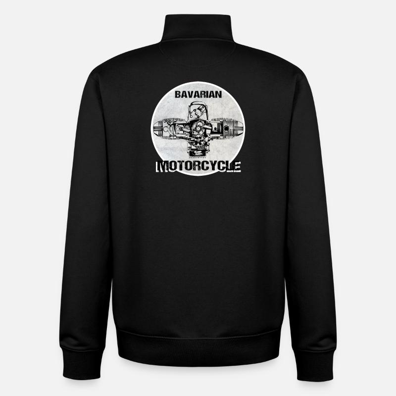 Bavarian Motorcycle boxer engine - Unisex Organic Zip Sweatshirt by Stanley/Stella - black
