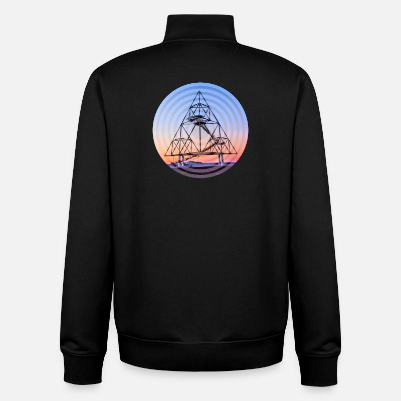Tetraeder Kreise - Unisex Organic Zip Sweatshirt von Stanley/Stella - Schwarz