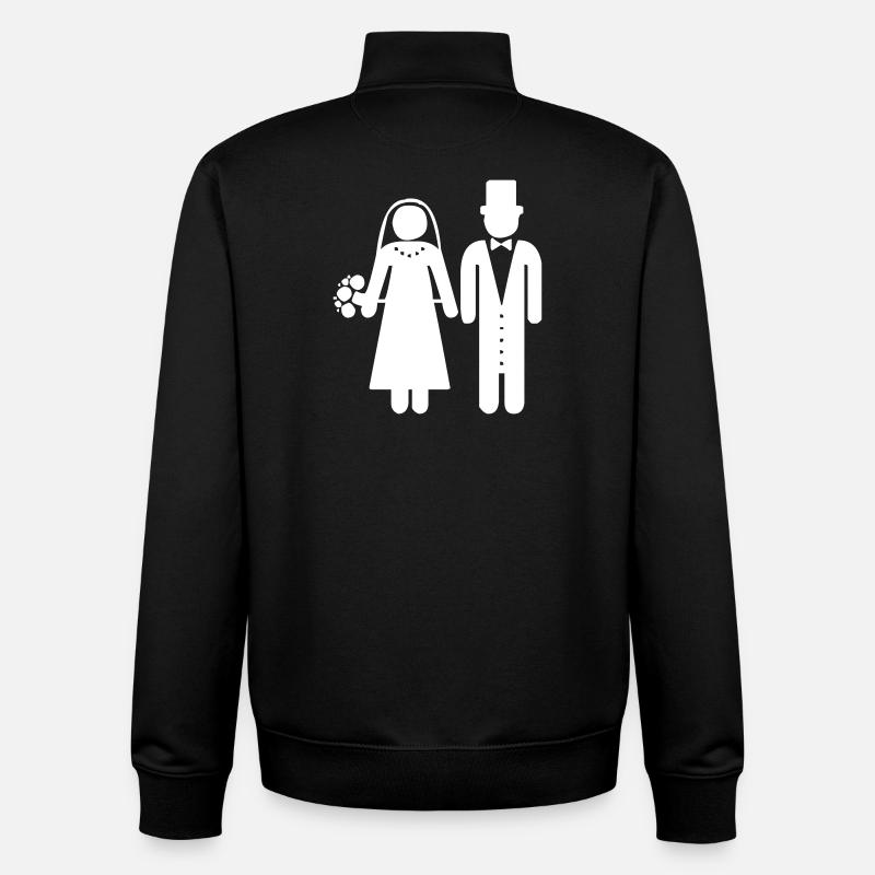 Ein Hochzeitspaar - Unisex Organic Zip Sweatshirt von Stanley/Stella - Schwarz