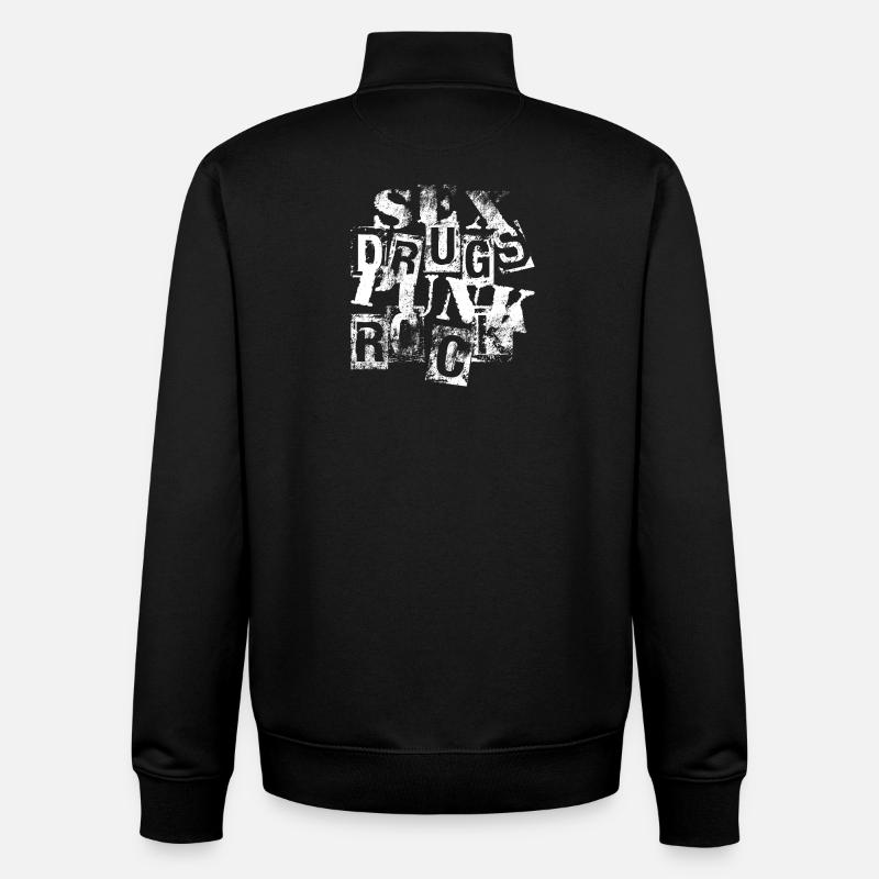 Punk Rock - Unisex Organic Zip Sweatshirt von Stanley/Stella - Schwarz