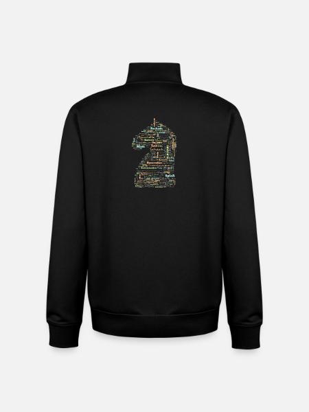 Chess chess terms Springer - Unisex Organic Zip Sweatshirt by Stanley/Stella - black