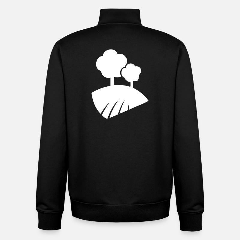 Landschaft mit Bäumen - Unisex Organic Zip Sweatshirt von Stanley/Stella - Schwarz