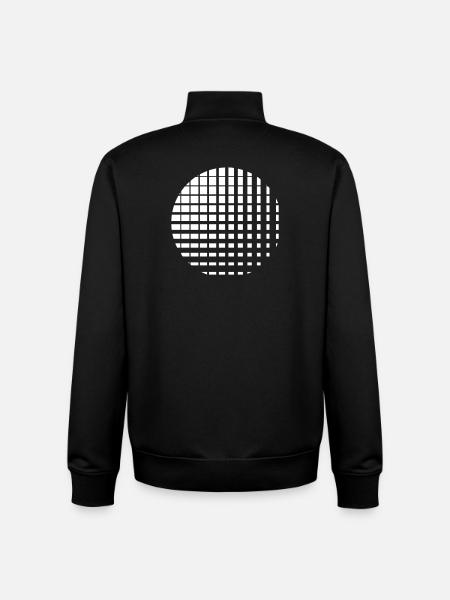 Circle consisting of many squares - Unisex Organic Zip Sweatshirt by Stanley/Stella - black