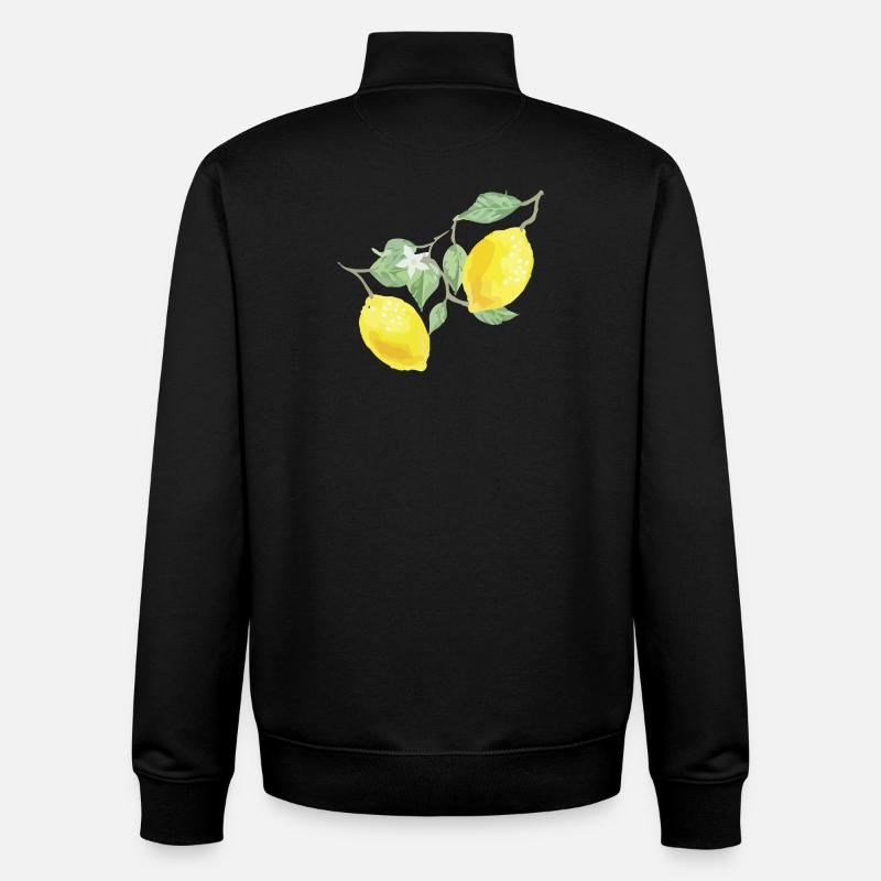 Zitronen - Unisex Organic Zip Sweatshirt von Stanley/Stella - Schwarz