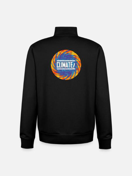 Climate Change Protest Design - Unisex Organic Zip Sweatshirt by Stanley/Stella - black