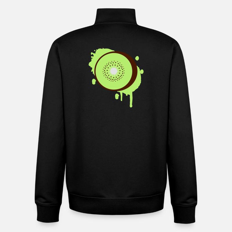 Kiwifrucht Graffiti - Unisex Organic Zip Sweatshirt von Stanley/Stella - Schwarz