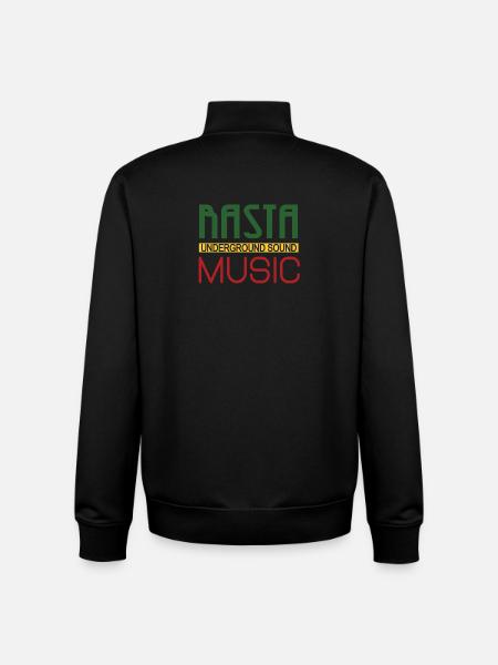 Logo sonore de Nasta Underground - Sweat zippé unisexe en coton bio Stanley/Stella - noir